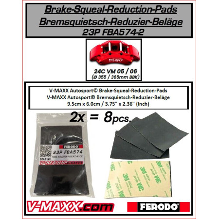 23P FBA574-2 / V-MAXX Cuscinetti per la soppressione del rumore dei freni (KIT = 4 pezzi)